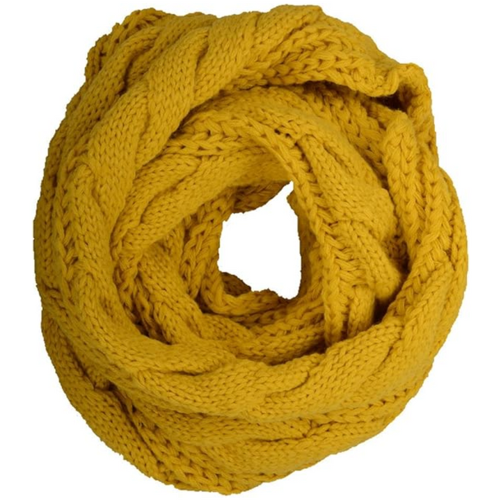 Women's soft ribbed knitted winter scarf, providing ultimate warmth and stylish comfort.