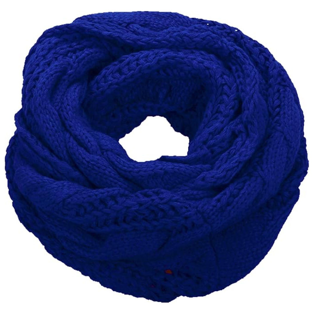 Soft, thick ribbed knit winter scarf for women, a cozy and stylish neck warmer.
