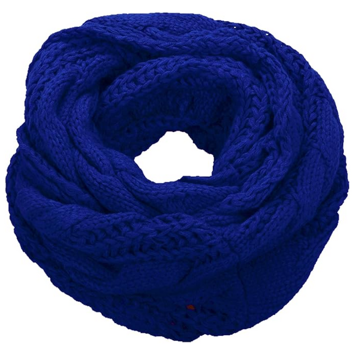 Soft, thick ribbed knit winter scarf for women, a cozy and stylish neck warmer.