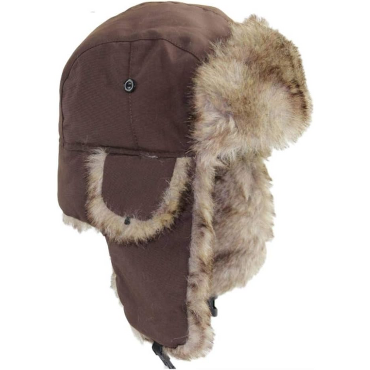 Cozy unisex winter trapper hat, windproof and warm, ideal for cold weather outdoor adventures.