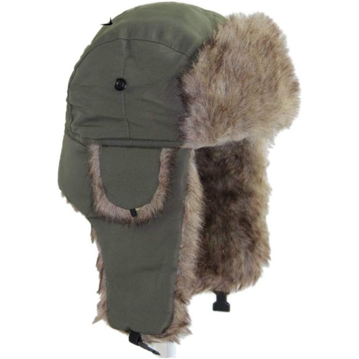 Stylish winter accessory: unisex trapper hat with faux fur ear flaps, offering warmth & windproof comfort.