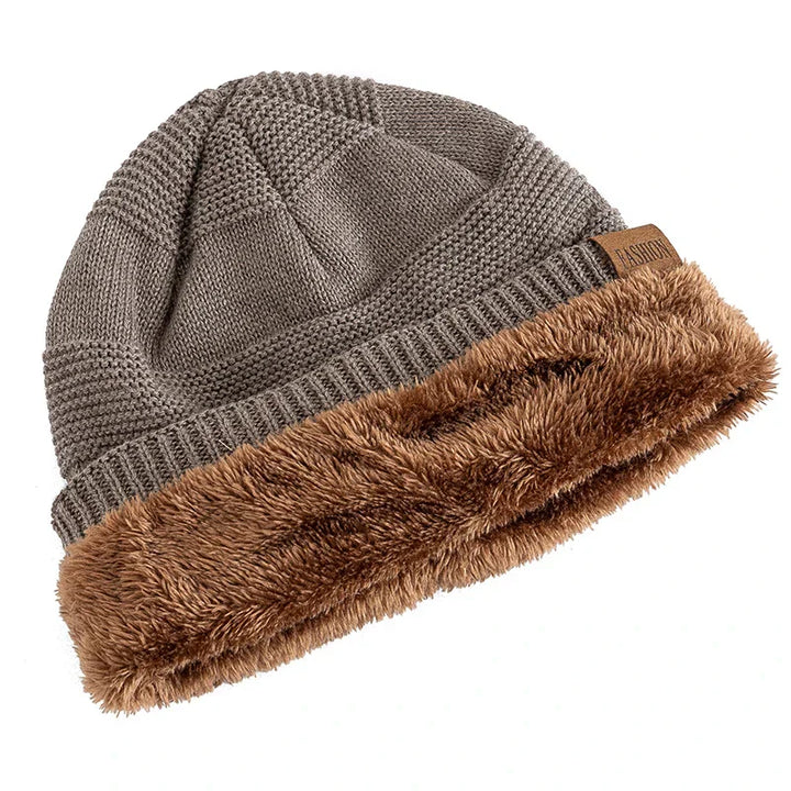 Warm fleece-lined acrylic winter beanie, ideal for ultimate comfort and style.