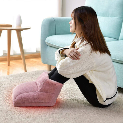 Plush electric foot warmer for foot therapy, delivering soothing warmth. A heated foot cozy for ultimate comfort.