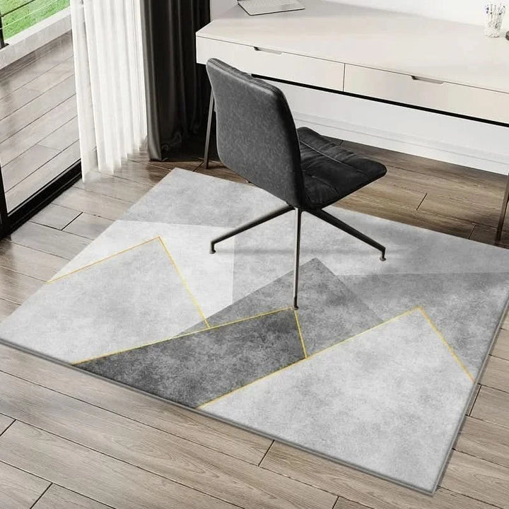 Easy clean washable chair mat for hard floors, perfect home office desk protector. Anti-slip, crystal velvet.