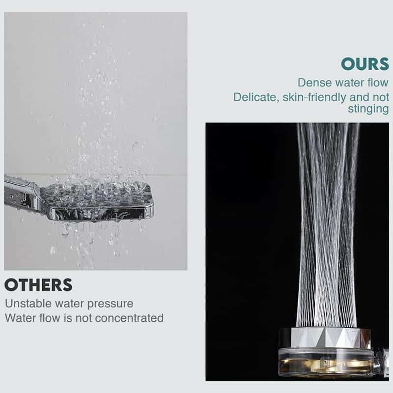 Modern high-pressure shower head, designed for water saving and enhanced comfort in your bathroom.