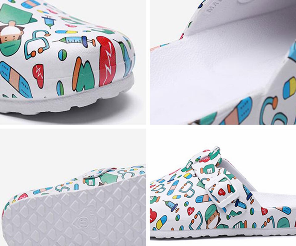 Lightweight women's clogs, waterproof and slip-resistant, ideal for nursing & kitchen work.