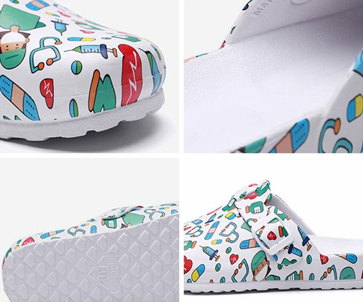 Lightweight women's clogs, waterproof and slip-resistant, ideal for nursing & kitchen work.