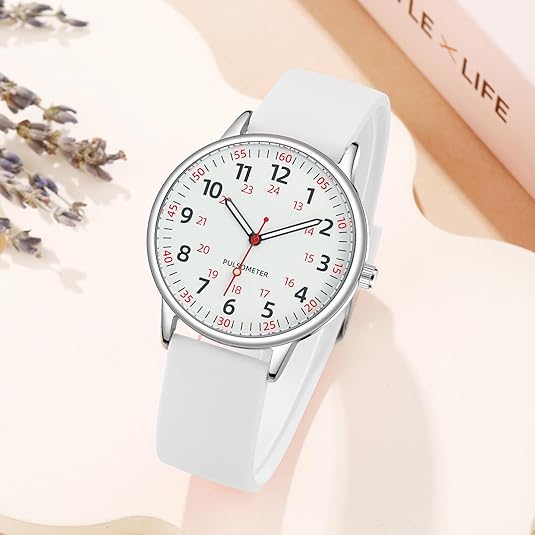 Reliable waterproof nurses watch with a clear dial, ideal for medical students & healthcare workers needing precision.