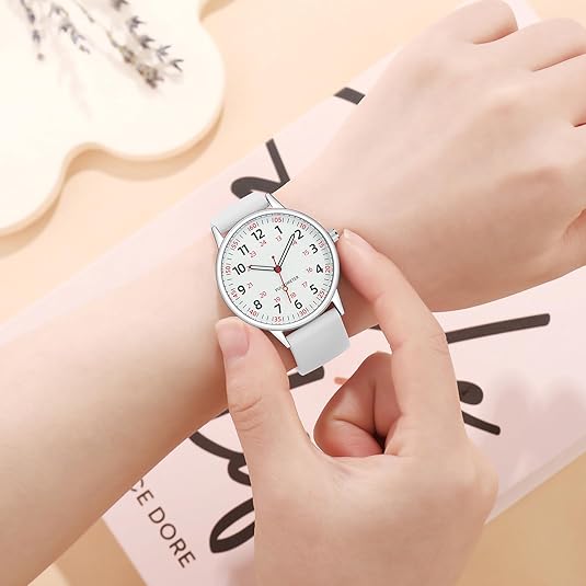 Compact unisex waterproof nurses watch with secure pin attachment and easy-to-read numbers for busy shifts.