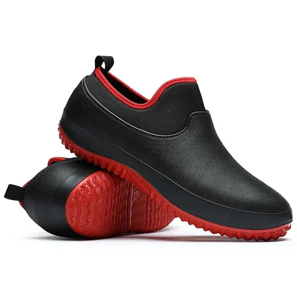 Comfortable Lennart waterproof work shoes. Easy slip-on style, ideal non-slip safety footwear for men & women.