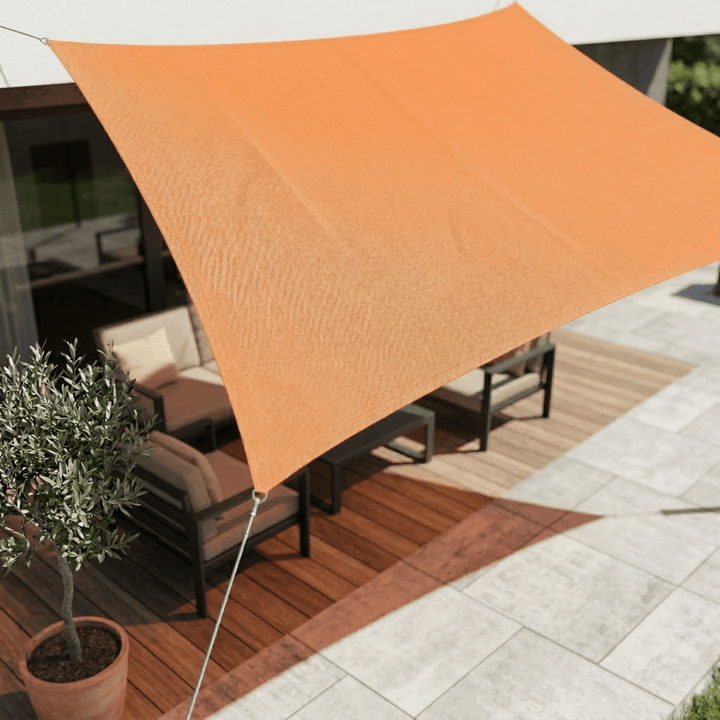 Stylish outdoor shade sail for patio, garden, or balcony. Offers waterproof sun & UV protection.
