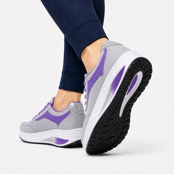 Women's Wave athletic walking shoes with a flexible, cushioned orthopedic sole.