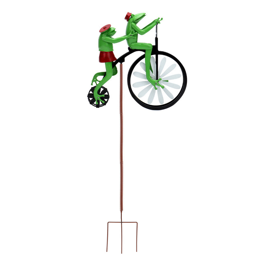 Decorative garden windmill spinner, whimsical outdoor decor, durable weather-resistant stainless steel.