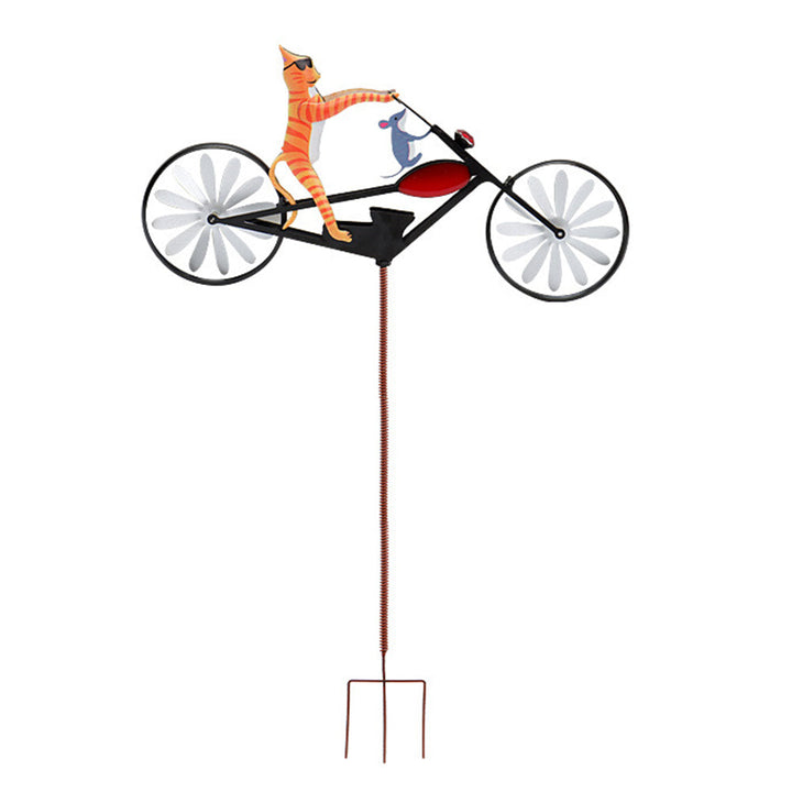 Whimsical animal garden spinner, weather-resistant outdoor decor for charming yards.
