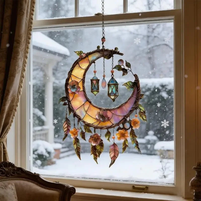 Decorative sun catcher with Highland cattle, a stunning light catcher and home accent for any window.