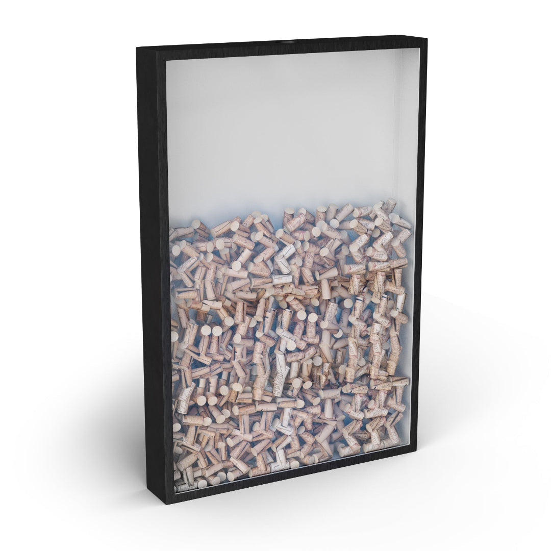 Stylish wall art wine cork holder for displaying cherished memories. A chic addition to any home's wall decor.