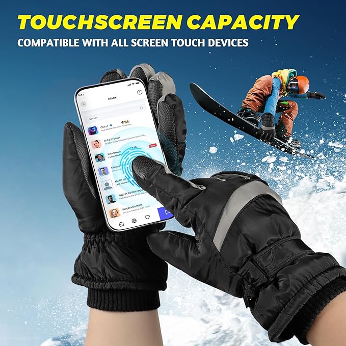 ThermaTouch fleece gloves: warm, protective, and touchscreen-ready for all winter adventures.
