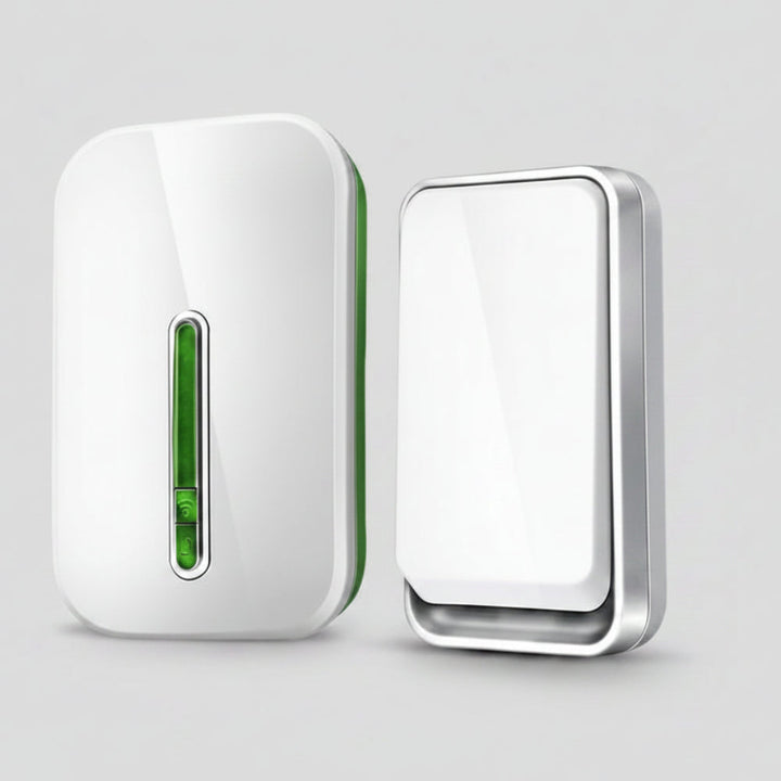 Wireless doorbell system with easy setup, enhancing home security for your home or apartment entryway.