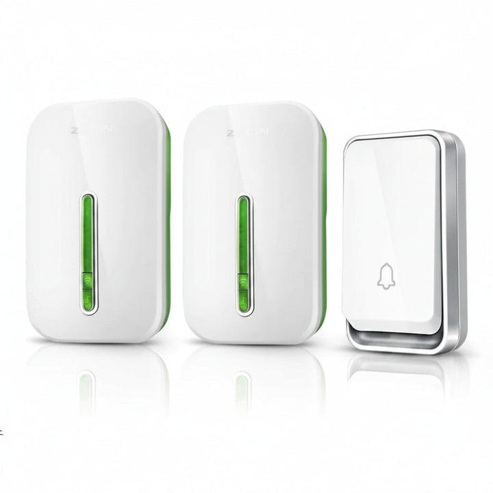 Easy install waterproof & battery-free wireless doorbell system for reliable home security & entryway alert.