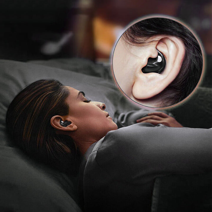 Bluetooth wireless sleep earbuds, water-resistant, ideal for side sleepers & portable music.