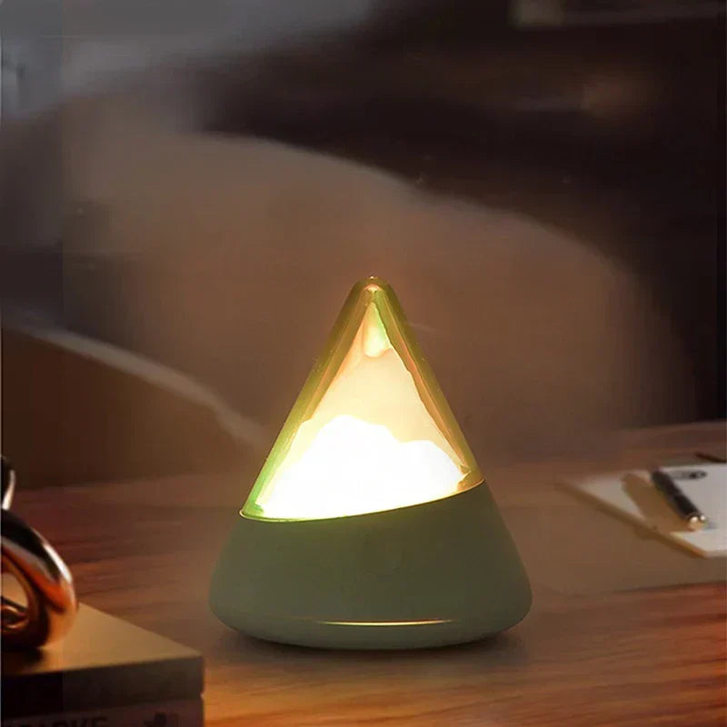 Decorative LED Iceberg lamp, rechargeable and wireless, provides ambient multicolour light for any space.