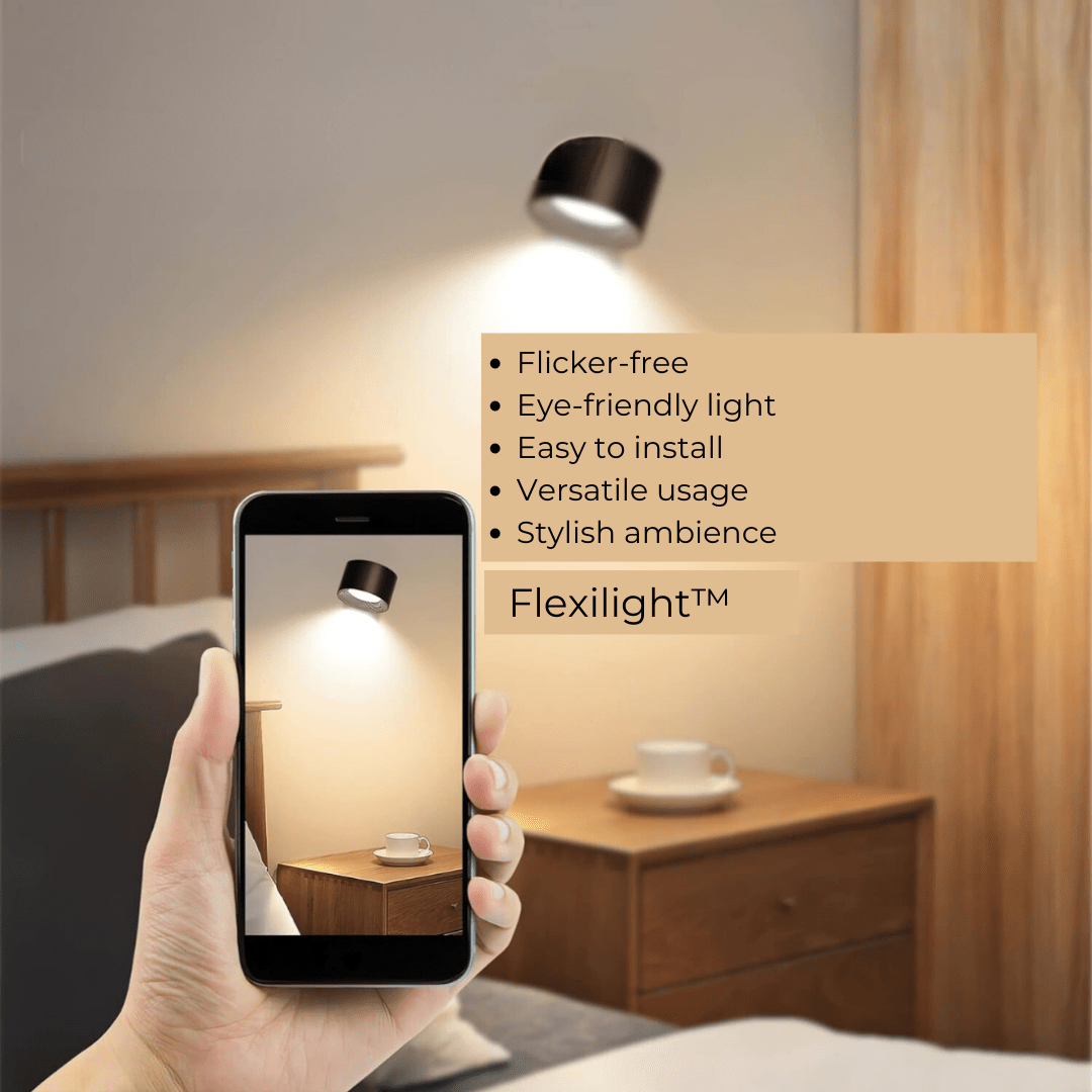 Sleek wireless LED wall light with touch dimmer, 360° magnetic mount, enhancing modern home decor.