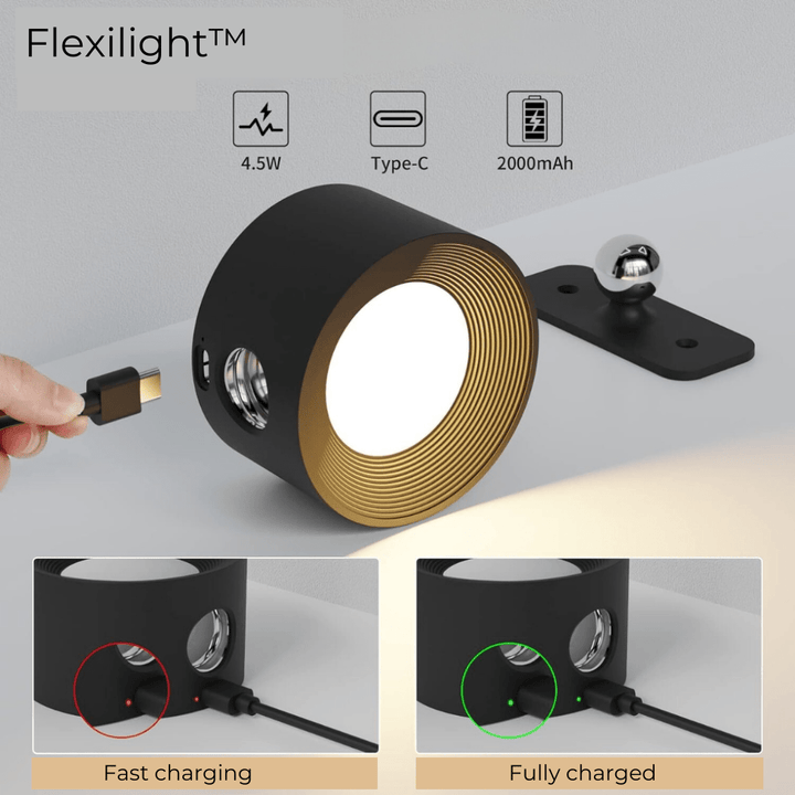 Versatile wireless LED wall lamp offering touch control, dimming, and 360° swivel for ambient illumination.