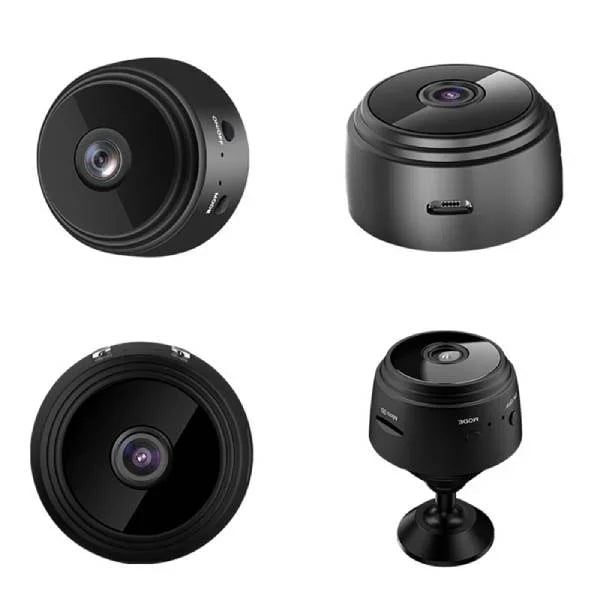 Hidden security camera, a wireless mini cam with night vision and magnetic stand for discreet placement.
