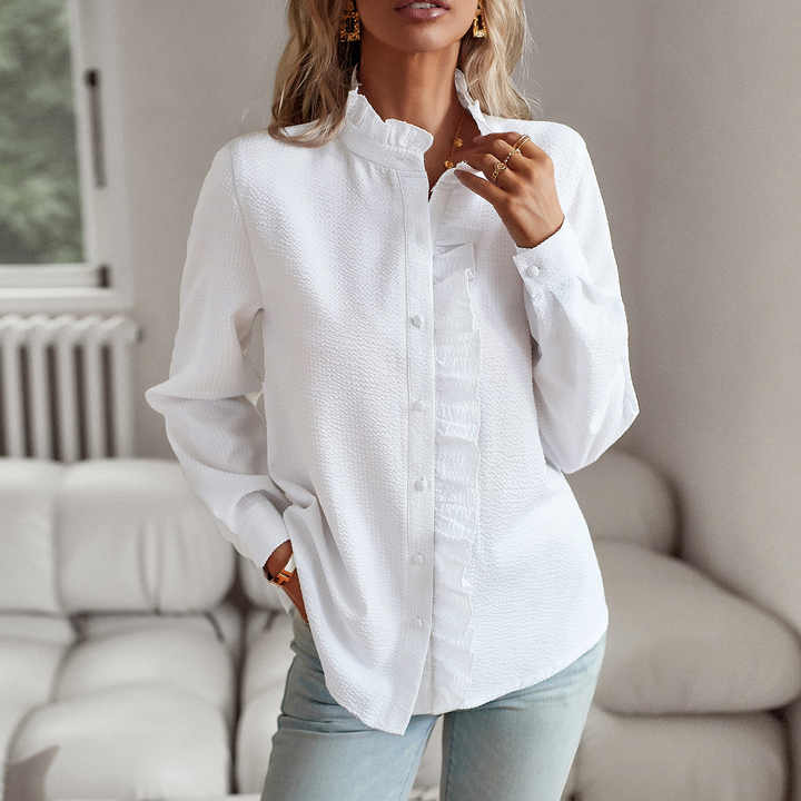 Stylish women's blouse, a versatile fashion piece for modern women's apparel and comfort.