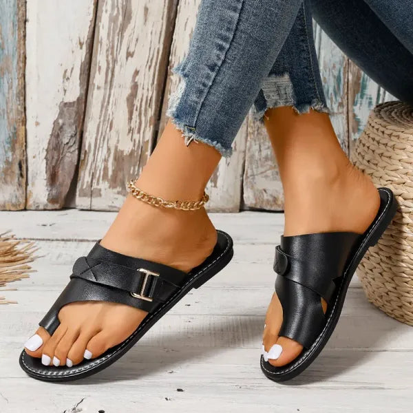 Orthopedic health sandals for women with bunion correction, arch support, and comfortable summer style.