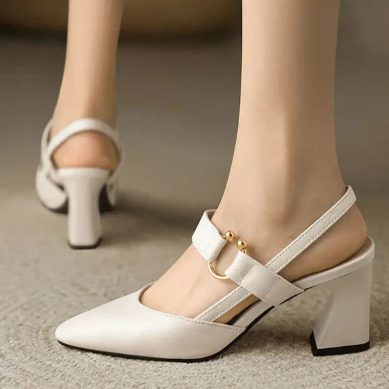 Versatile women's footwear: orthopedic high heels with strong support for pain relief and elegant style.