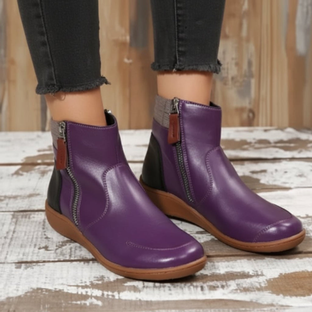 All-weather women's comfort shoes: waterproof, non-slip, orthopedic support, and a stylish wedge heel.