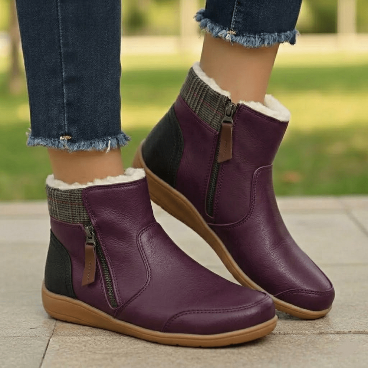 Comfortable women's waterproof shoes with orthopedic arch support, non-slip traction, ideal for all-day wear.