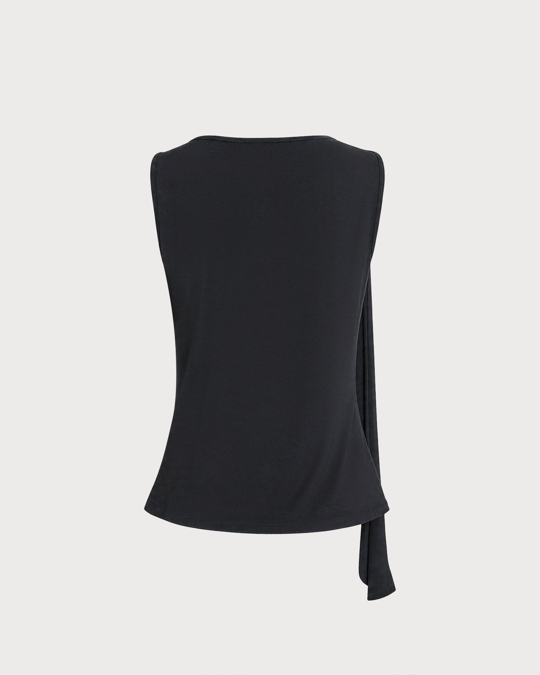 Chic women's boat neck wrap tank top, perfect for casual summer days & elegant outings.
