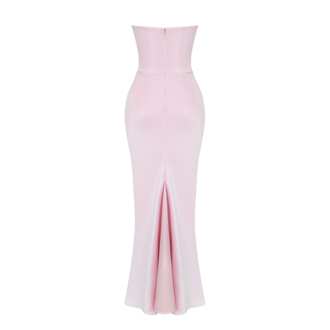 Women's elegant long formal evening gown dress with a stunning corset design, ideal for special events.
