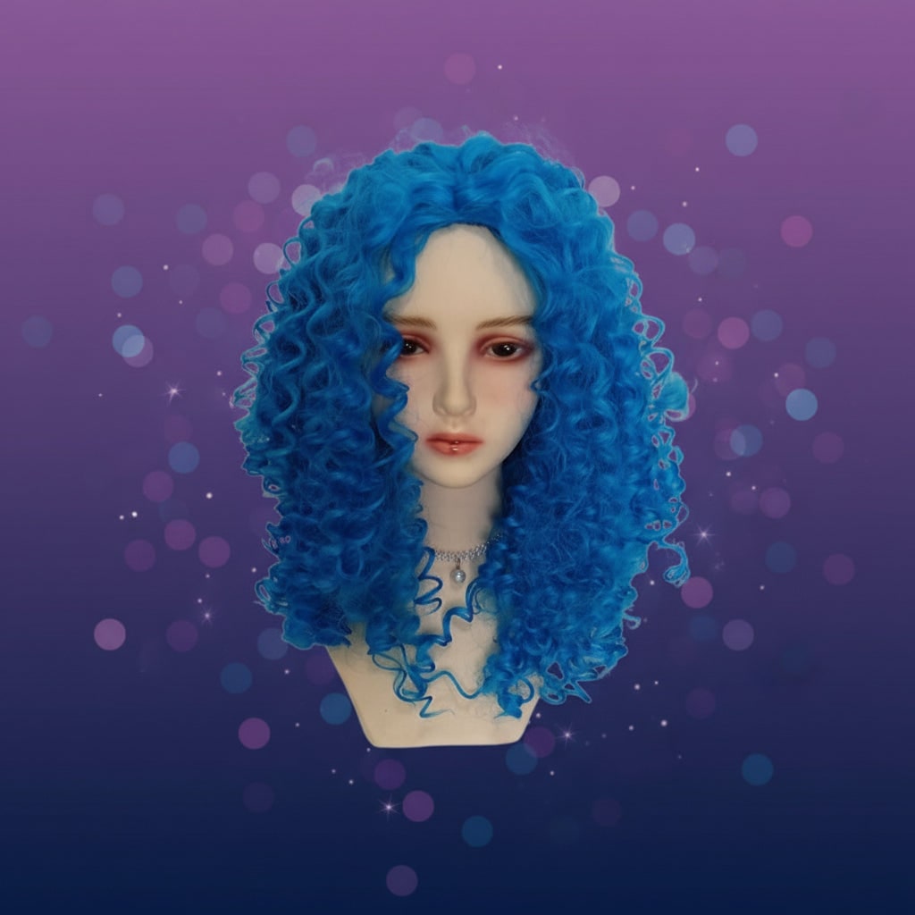 Blue women's character cosplay jacket and pants set, ideal for Halloween, parties, and dress-up.