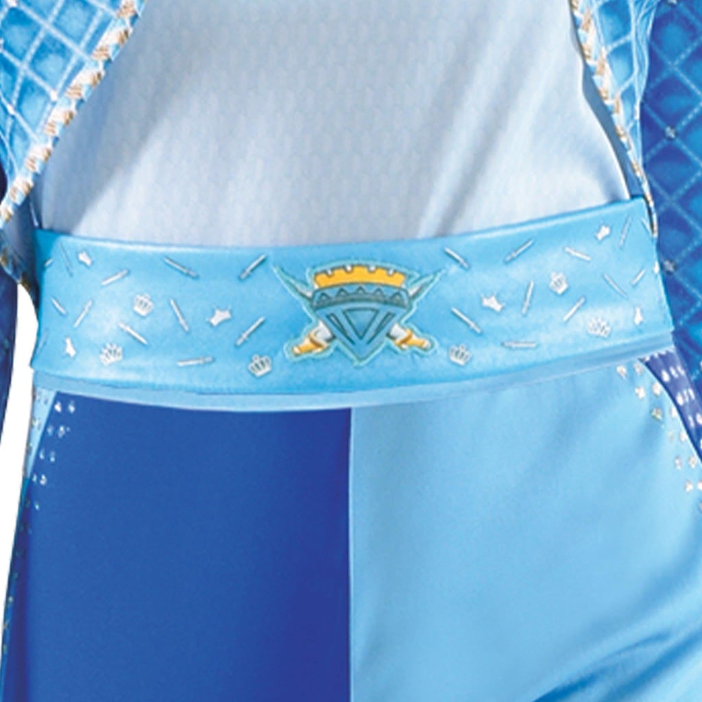 Stylish blue women's character cosplay jacket & pants set. A complete fantasy costume for events.