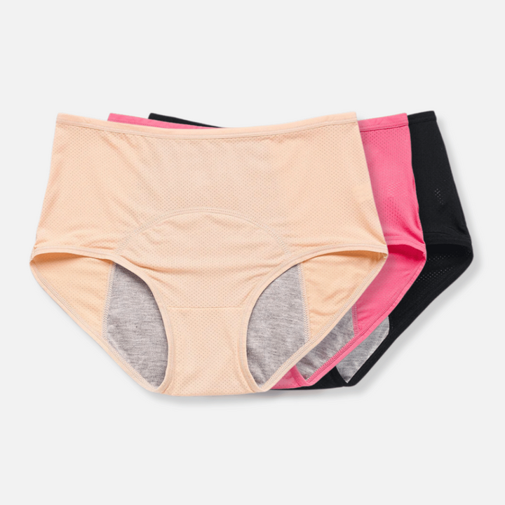 Everyday women's leak-proof panties, super absorbent for confident, comfortable wear & protection.