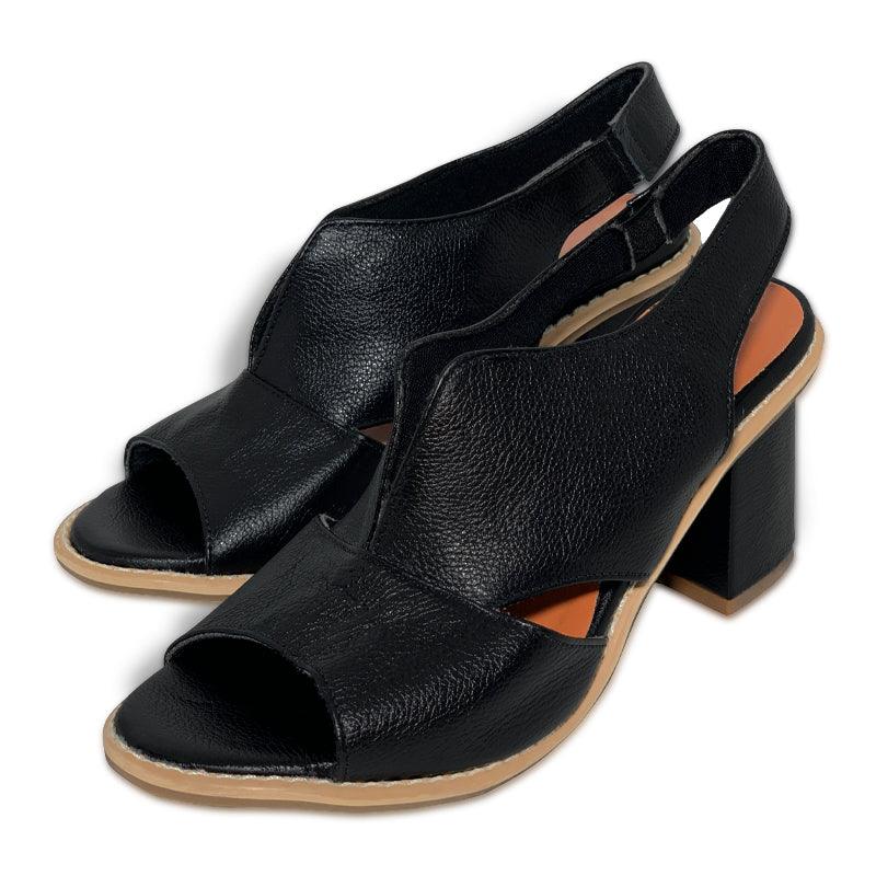 Women's fashion heeled sandals with comfortable, ergonomic footbed & chic design. Ideal for daily wear.
