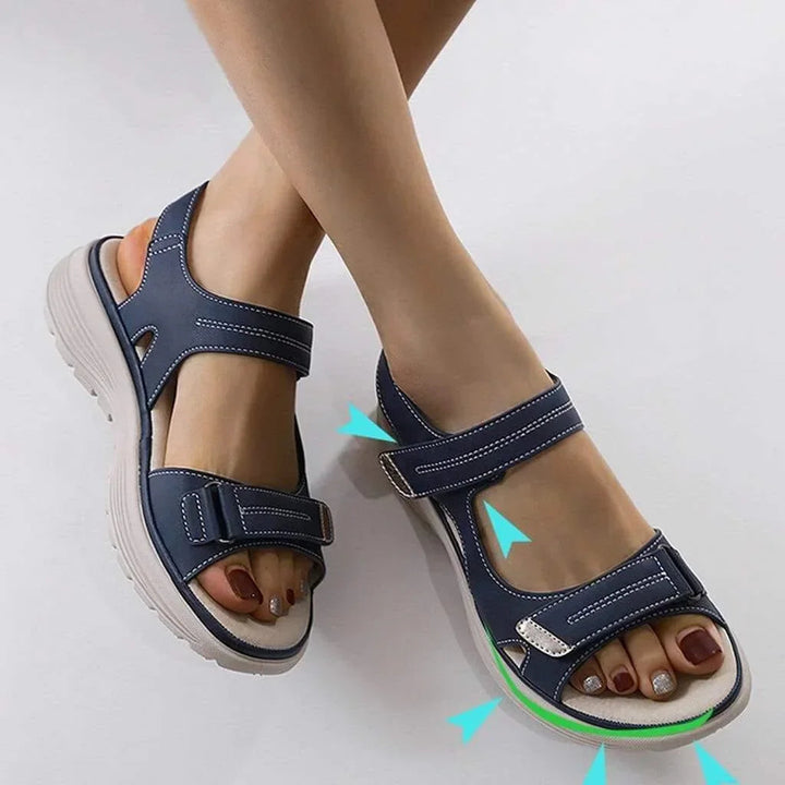 Stylish women's orthopedic sandals, designed with arch support & adjustable fit for active lifestyles.