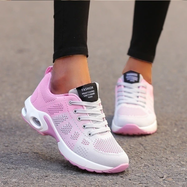 Women's comfortable work shoes: lightweight air cushion sneakers for all-day support.