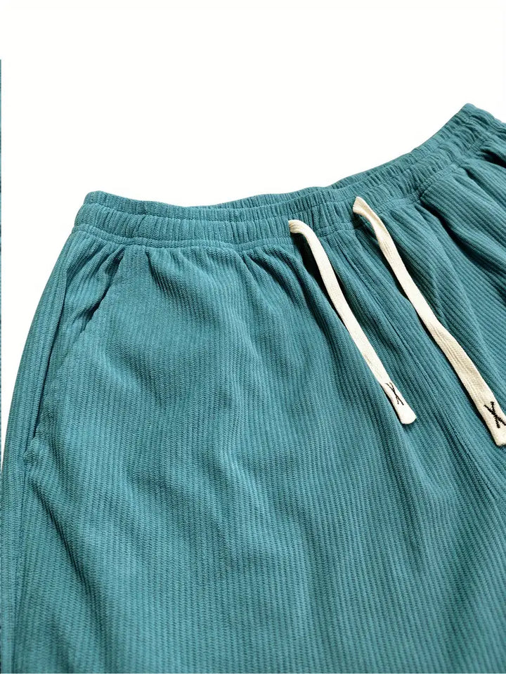 Everyday wear women's baggy wide leg corduroy pants with a comfortable drawstring waist.