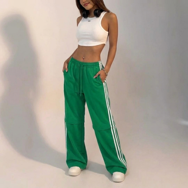 Soft women's wide leg trackpants, baggy fit with drawstring, offering ultimate comfort for loungewear.