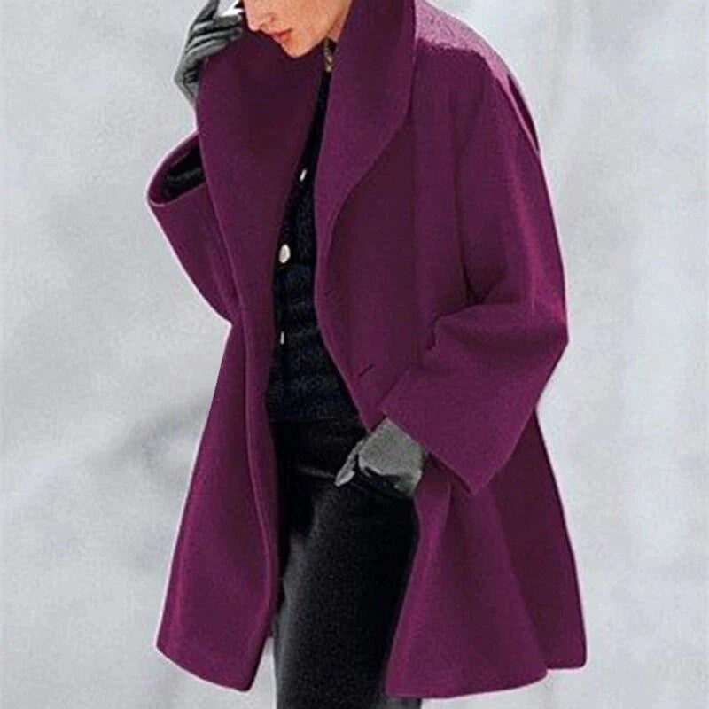 Comfortable & elegant women's winter jacket. Warm wool coat, perfect for cold weather and everyday style.
