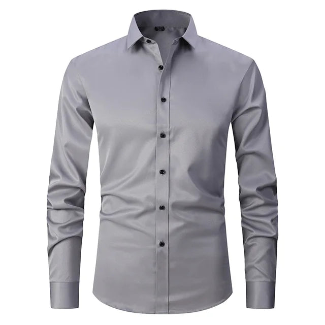 Men's Noah Wrinkle-Free Stretch Dress Shirt. Slim fit, long sleeve, ideal for business casual and office wear.