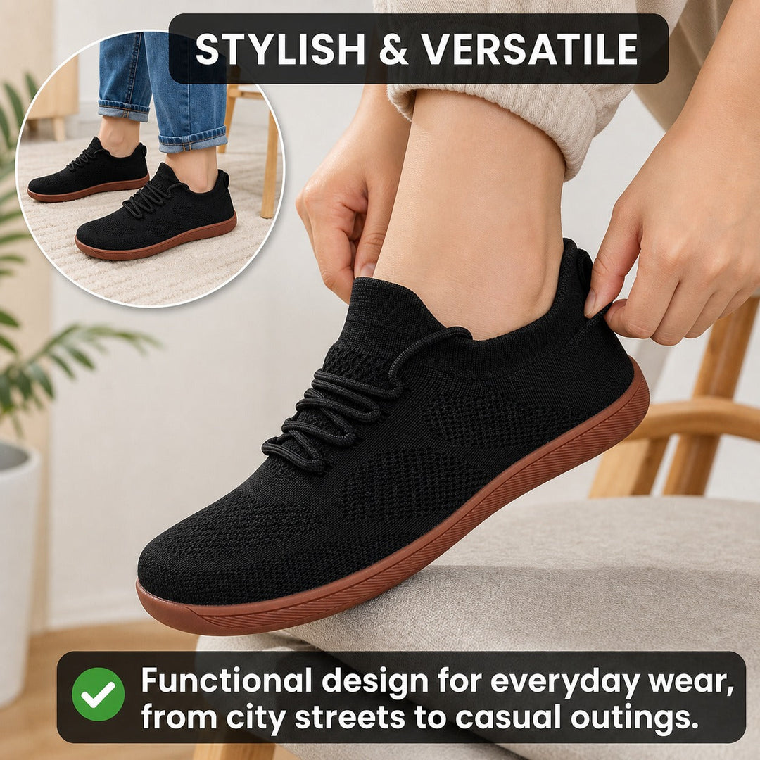 Comfortable wide toe box barefoot shoes for daily wear.