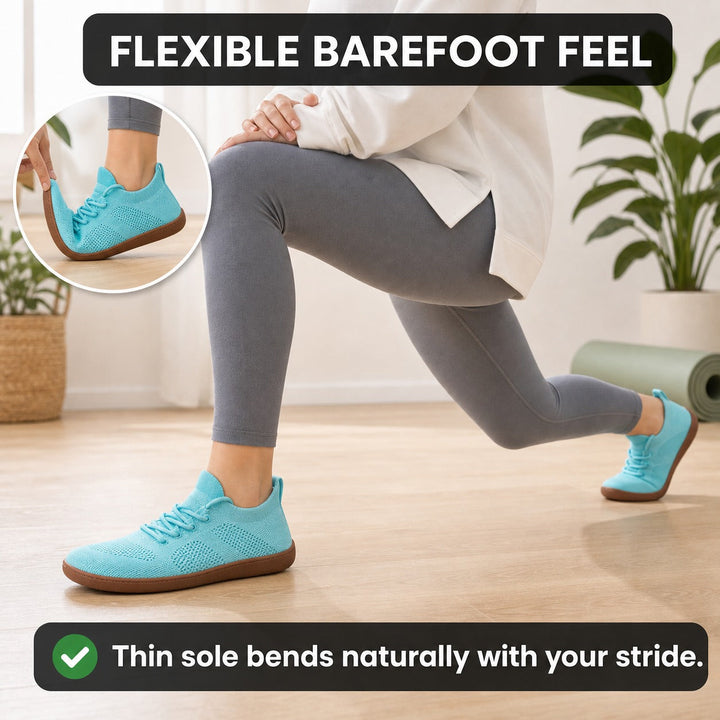 Natural walking women's shoes, wide toe box for foot comfort & health.