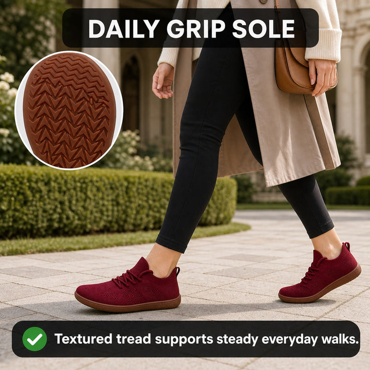 Daily wear women's barefoot shoes, wide toe box for natural walking.
