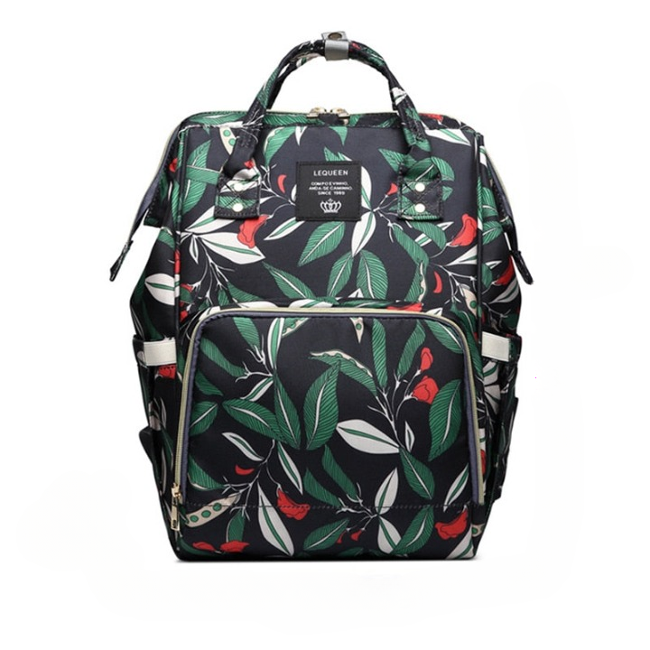 Modern multi-pocket waterproof travel bag, essential for organized baby essentials and parent gear.